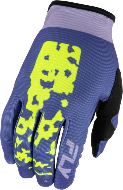 Women's Lite Flake Gloves Lavendar/Blue/Yellow Md