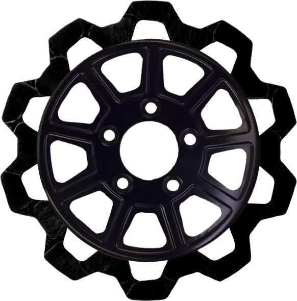 9 Spoke Rotor Front Blk/Blk Bow Tie 11.8"