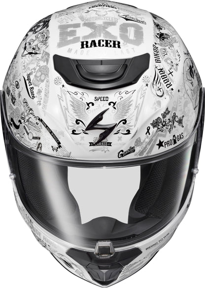 Exo R330 Full Face Helmet Shake 2 White Sm