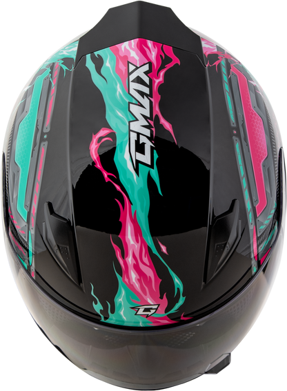 Gm 49y Charge Helmet Black/Pink/Aqua Yl