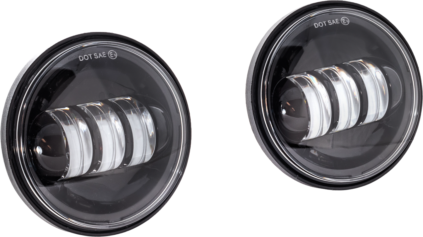 4.5" Led Passing Lamps Black Indian
