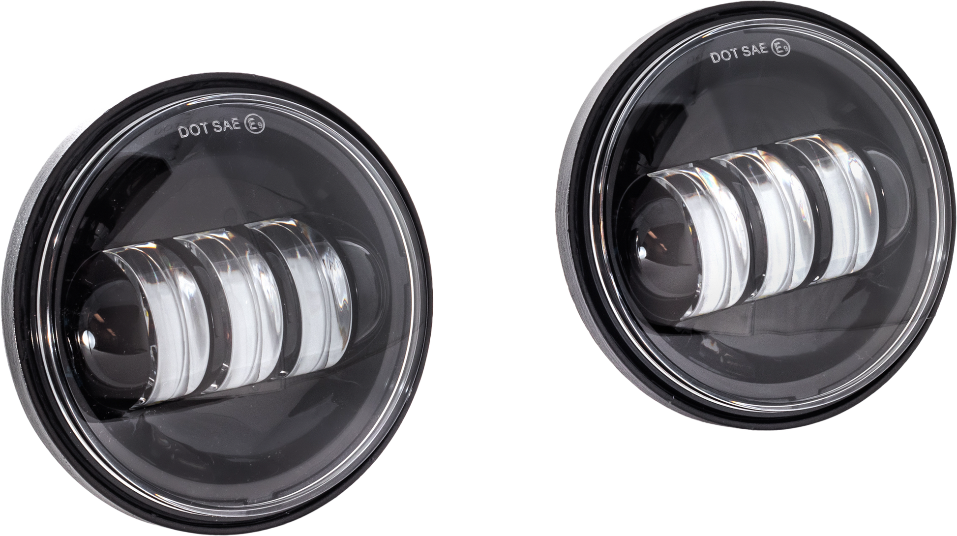 4.5" Led Passing Lamps Black Indian