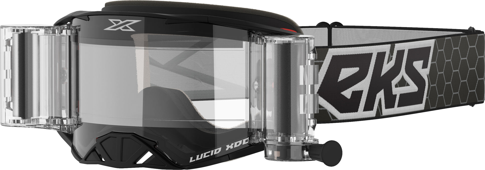 Lucid Goggle Race Pack Black/White Zip Off Clear