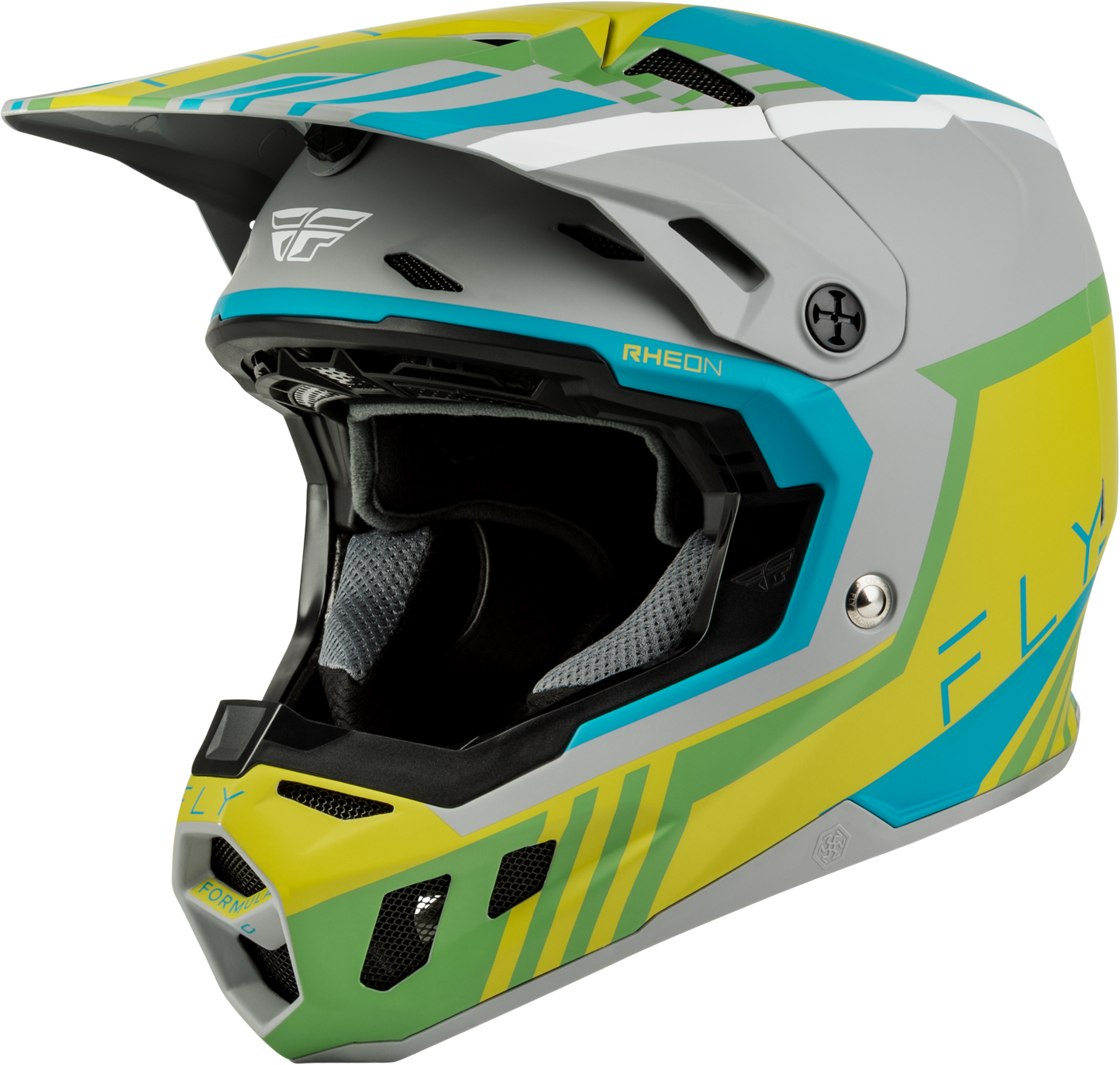 Formula Cc Strike Helmet Matte Grey/Green/Teal Xl