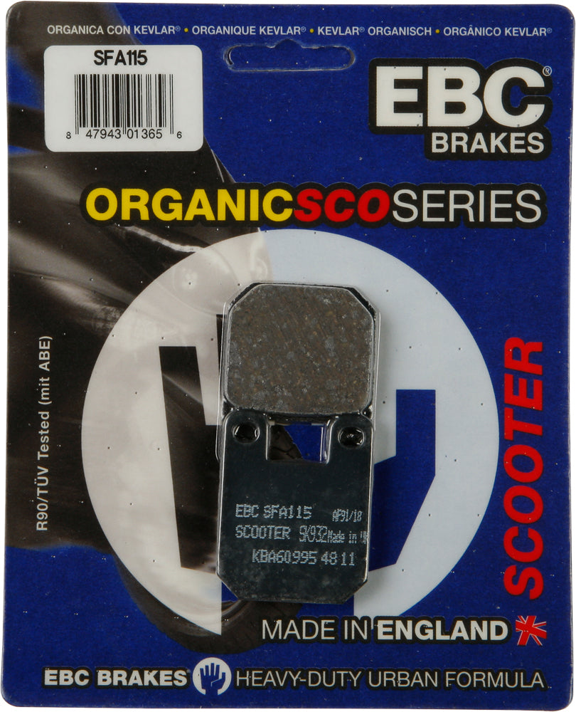 Brake Pads Sfa115 Organic