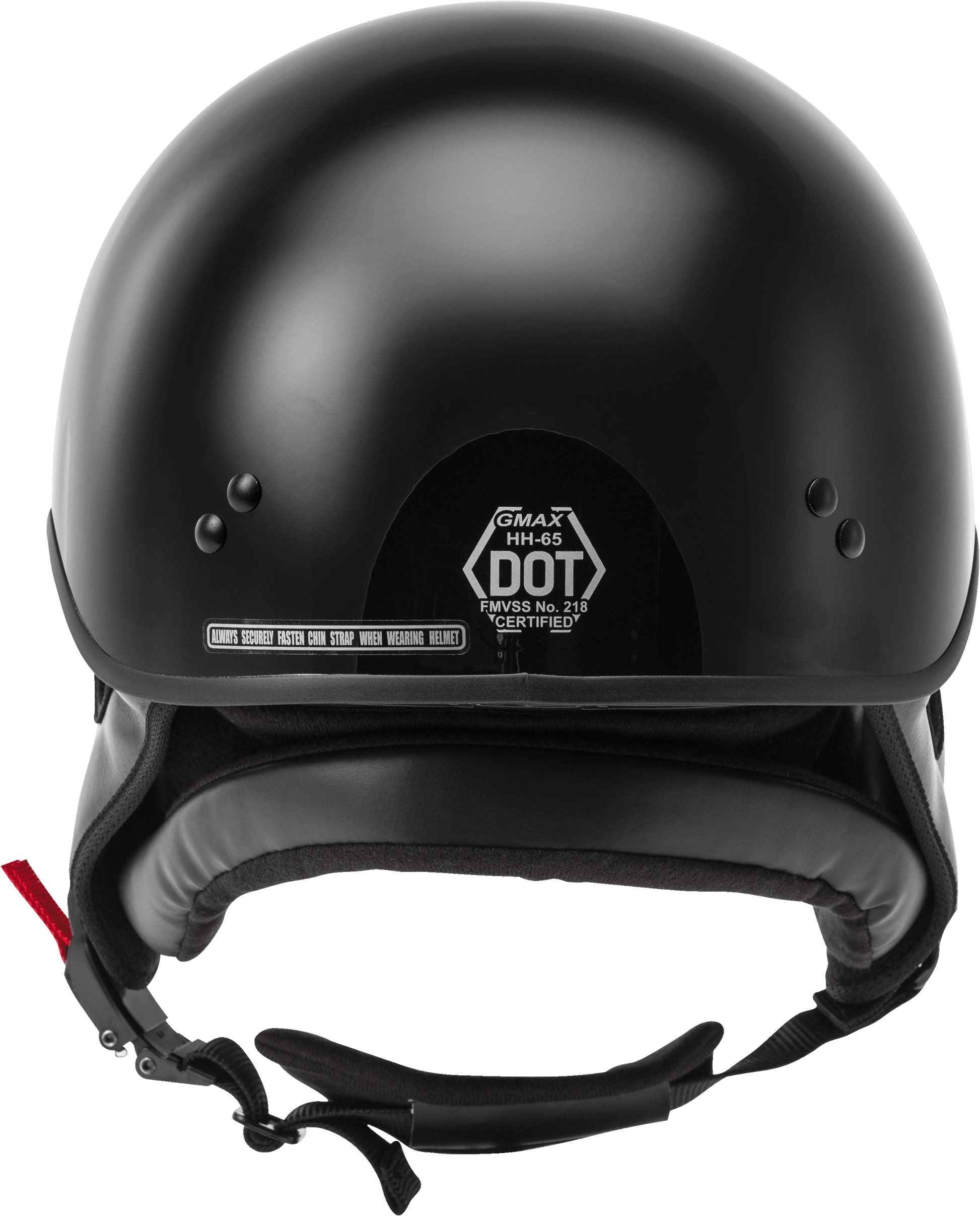 Hh 65 Half Helmet Full Dressed Black Lg