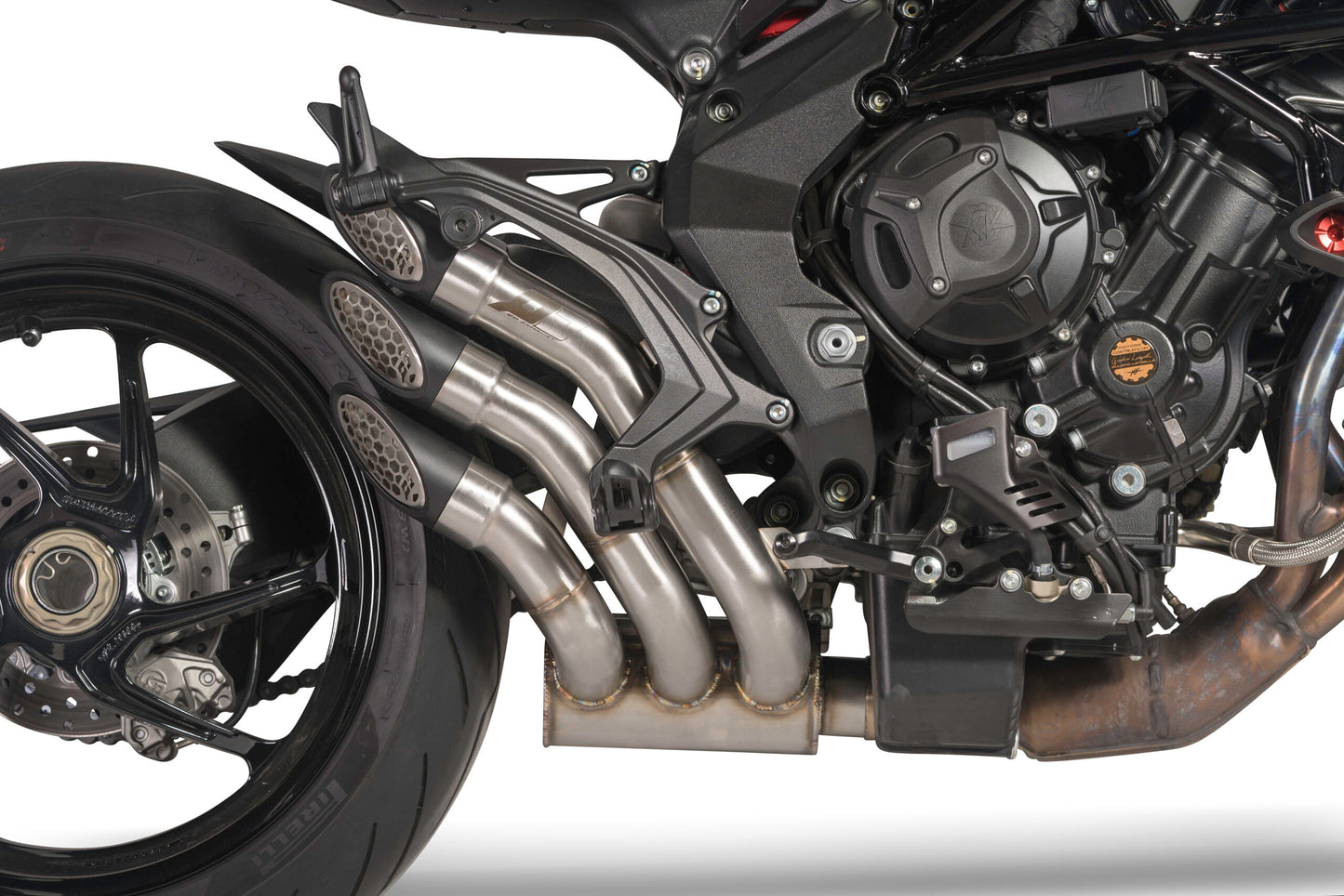 QD Exhaust Power Gun Slip-on - MV Agusta F3 / Brutale 675/800, Dragster, and Rivale (2012-2016) (euro3)