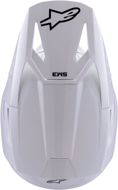 Sm3 Solid Helmet White Glossy Xl