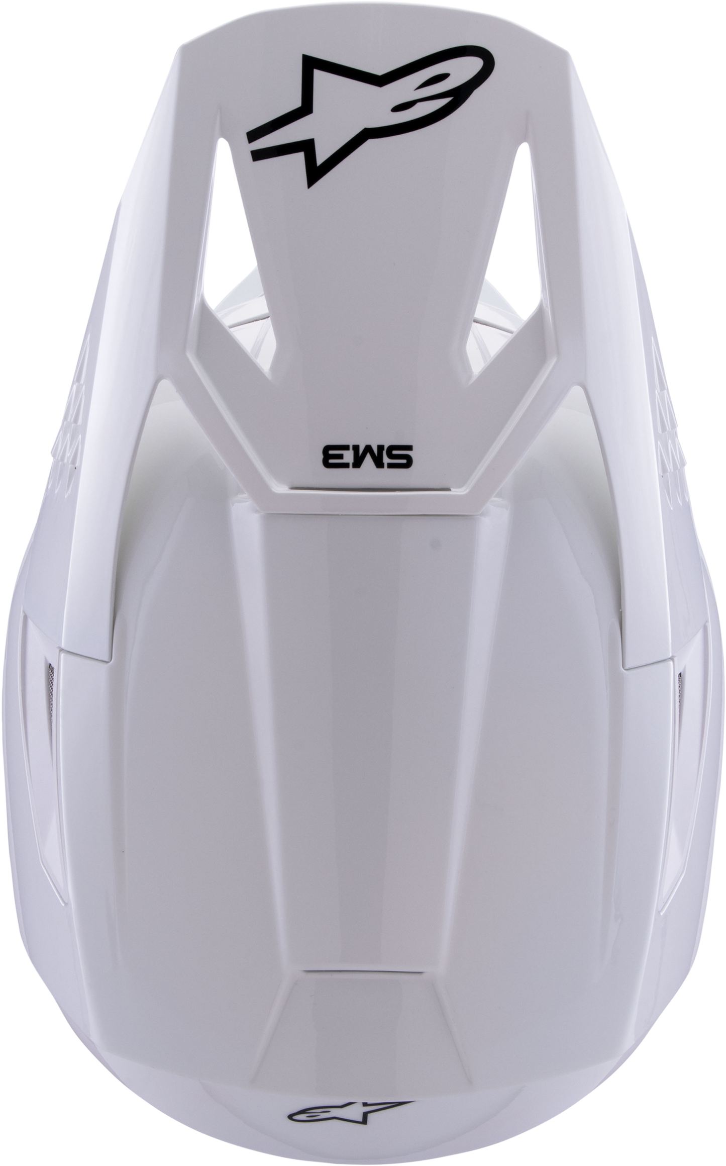 Sm3 Solid Helmet White Glossy Lg