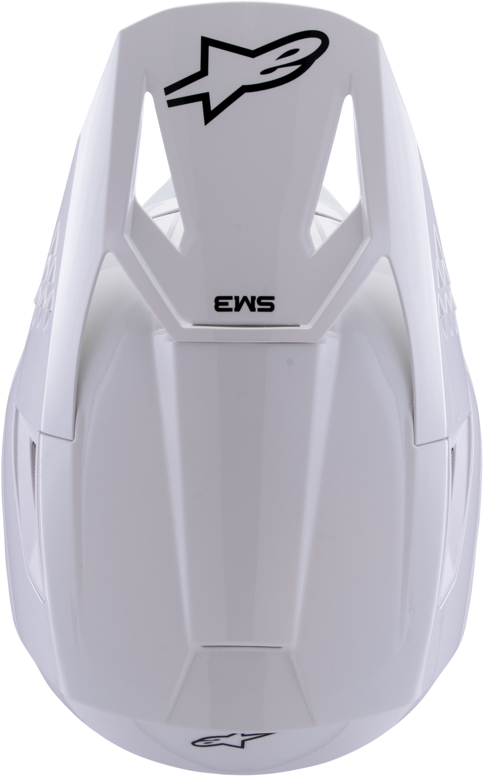 Sm3 Solid Helmet White Glossy Lg