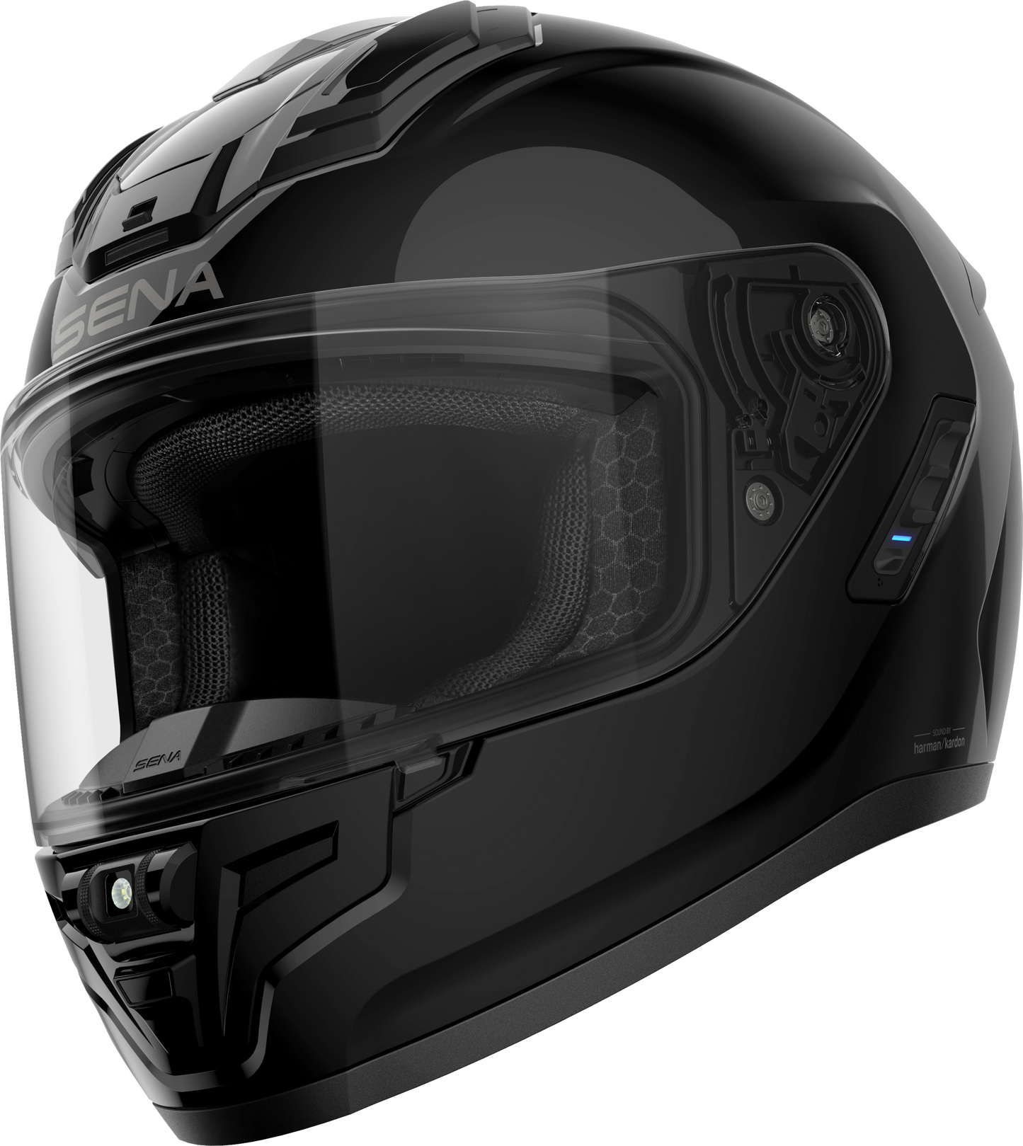 Phantom Ff Mesh Com Helmet Glossy Black Lg