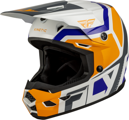 Youth Kinetic Scrap Helmet White/Orange/Blue/Grey Yl