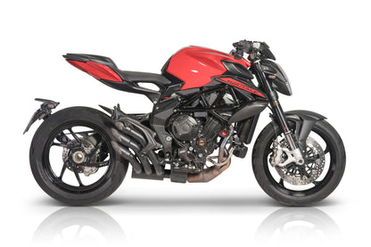 QD Exhaust Power Gun Slip-on - MV Agusta Brutale 800 (2016+), and Dragster 800, F3 675 / 800 (2017+), RVS #1, and Superveloce