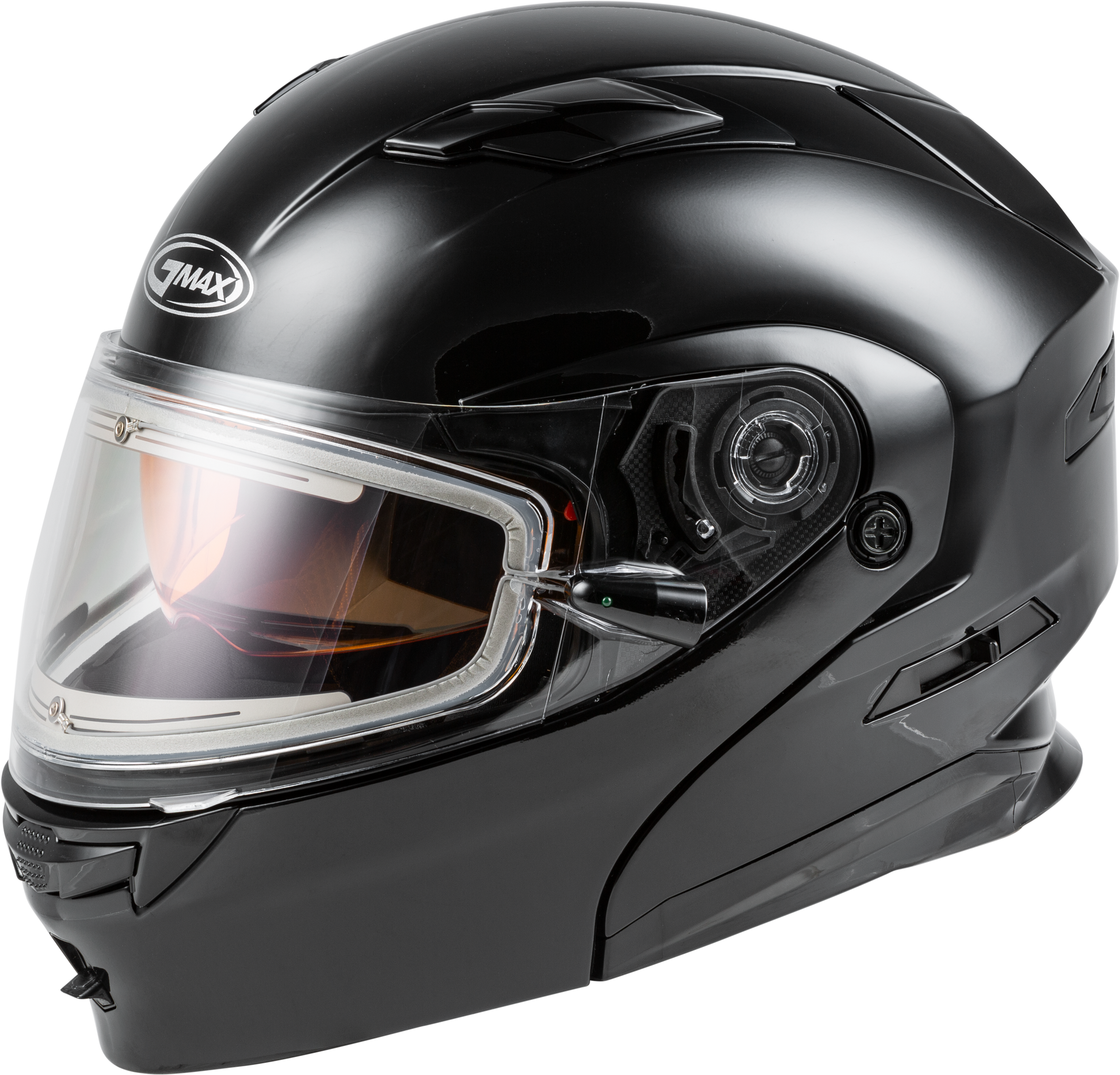 Md 01s Modular Snow Helmet W/Electric Shield Black Xs