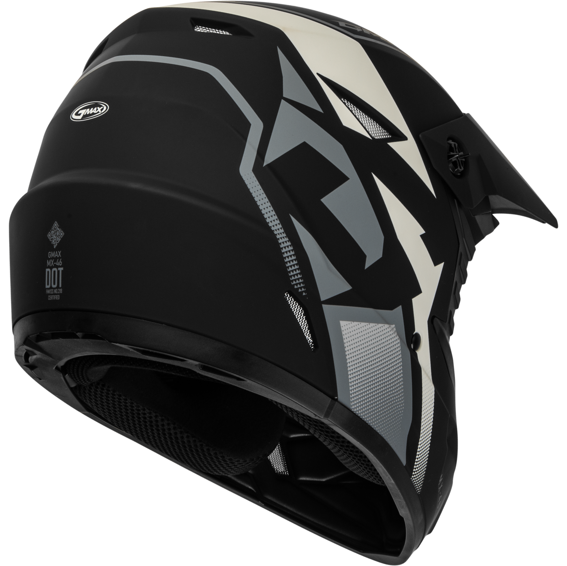 Mx 46 Compound Helmet Matte Black/Grey/White Md