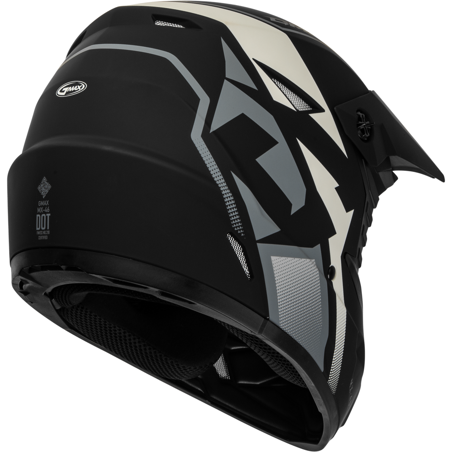 Mx 46 Compound Helmet Matte Black/Grey/White Ym
