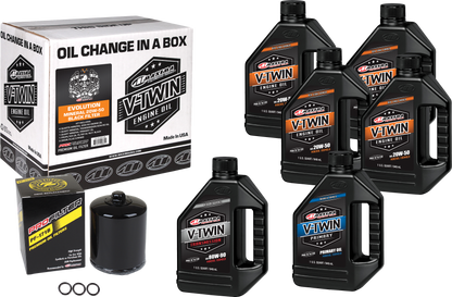 V Twin Oil Change Kit Mineral Evo Black Filer