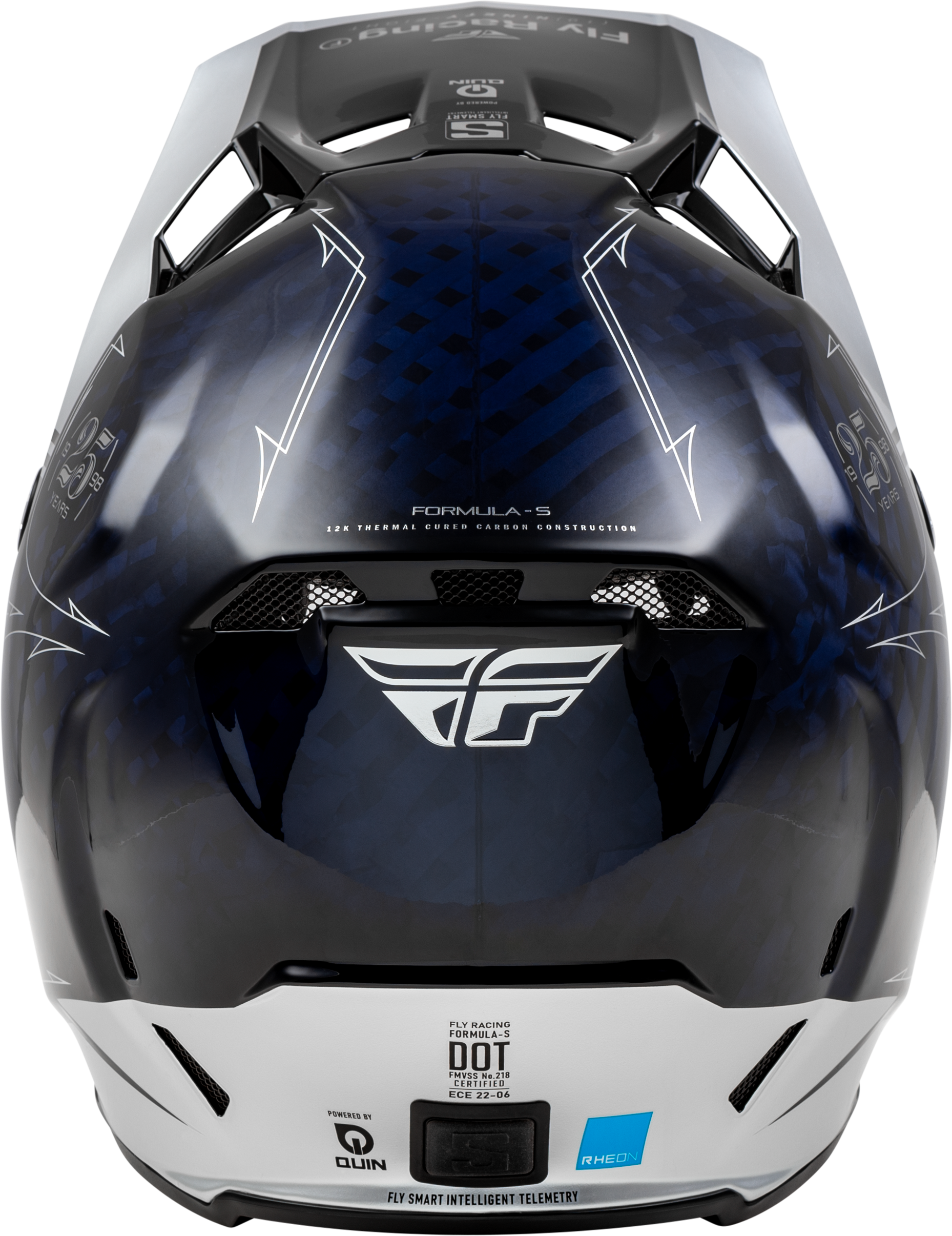 Youth Formula S Carbon Legacy Helmet Blue Carbon/Silver Yl