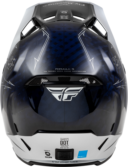 Formula S Carbon Legacy Helmet Blue Carbon/Silver Sm