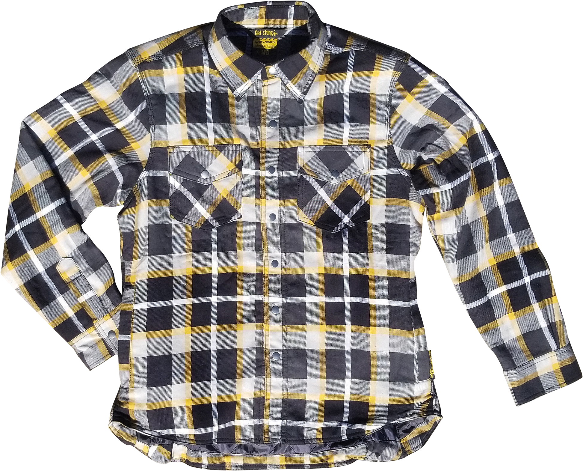 Covert Womens Flannel White/Yellow 2x