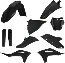 Full Plastic Kit Gas Black Metallic