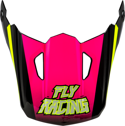 Youth Kinetic Scorched Helmet Visor Neon Pnk/Hivis/Blk Ys Yl