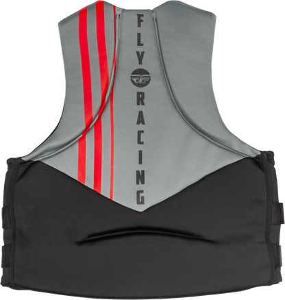 Neoprene Flotation Vest Black/Grey/Red Md