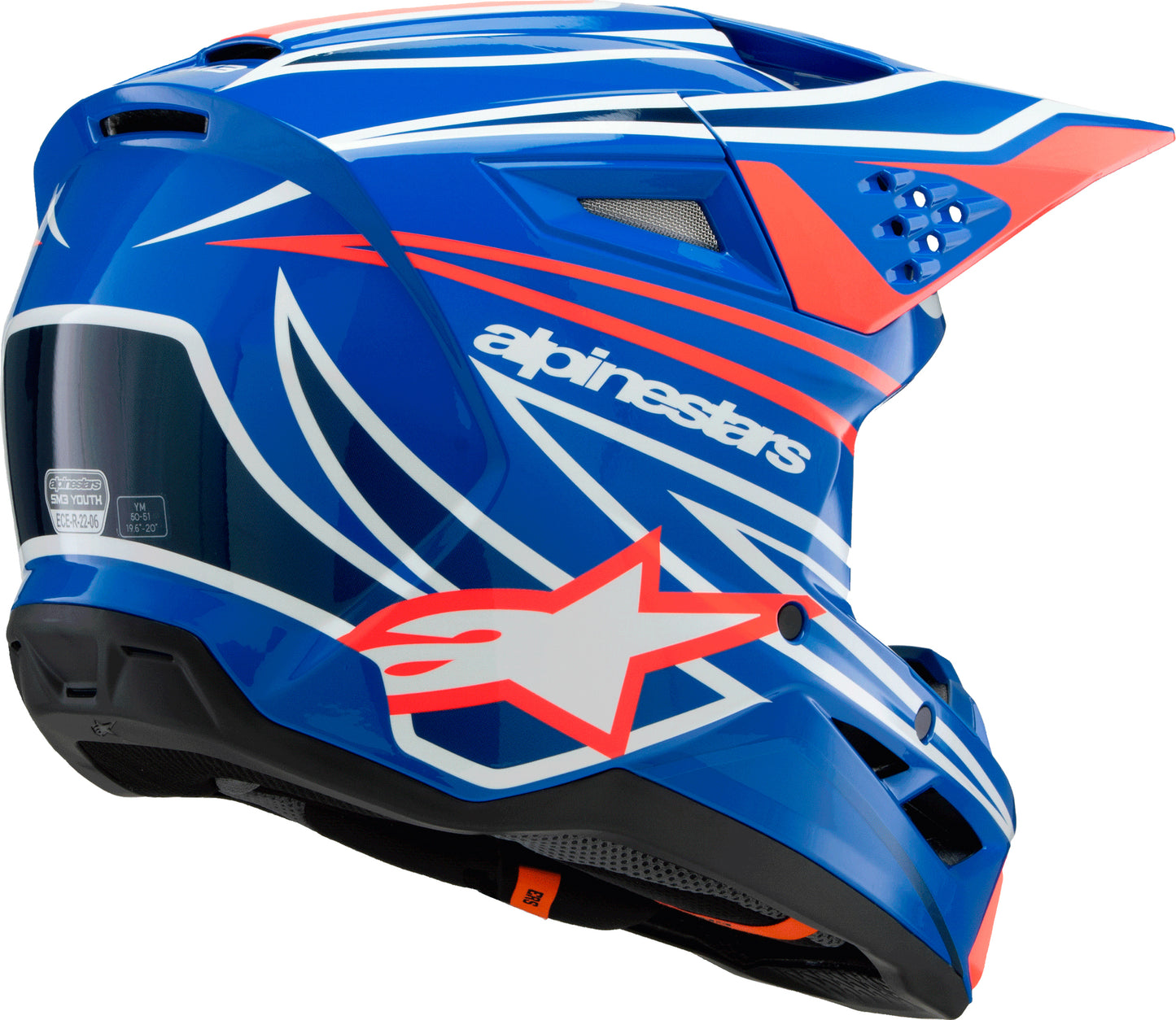 Sm3 Youth Wurx Helmet Blue/Red/Wht/Blk Ys