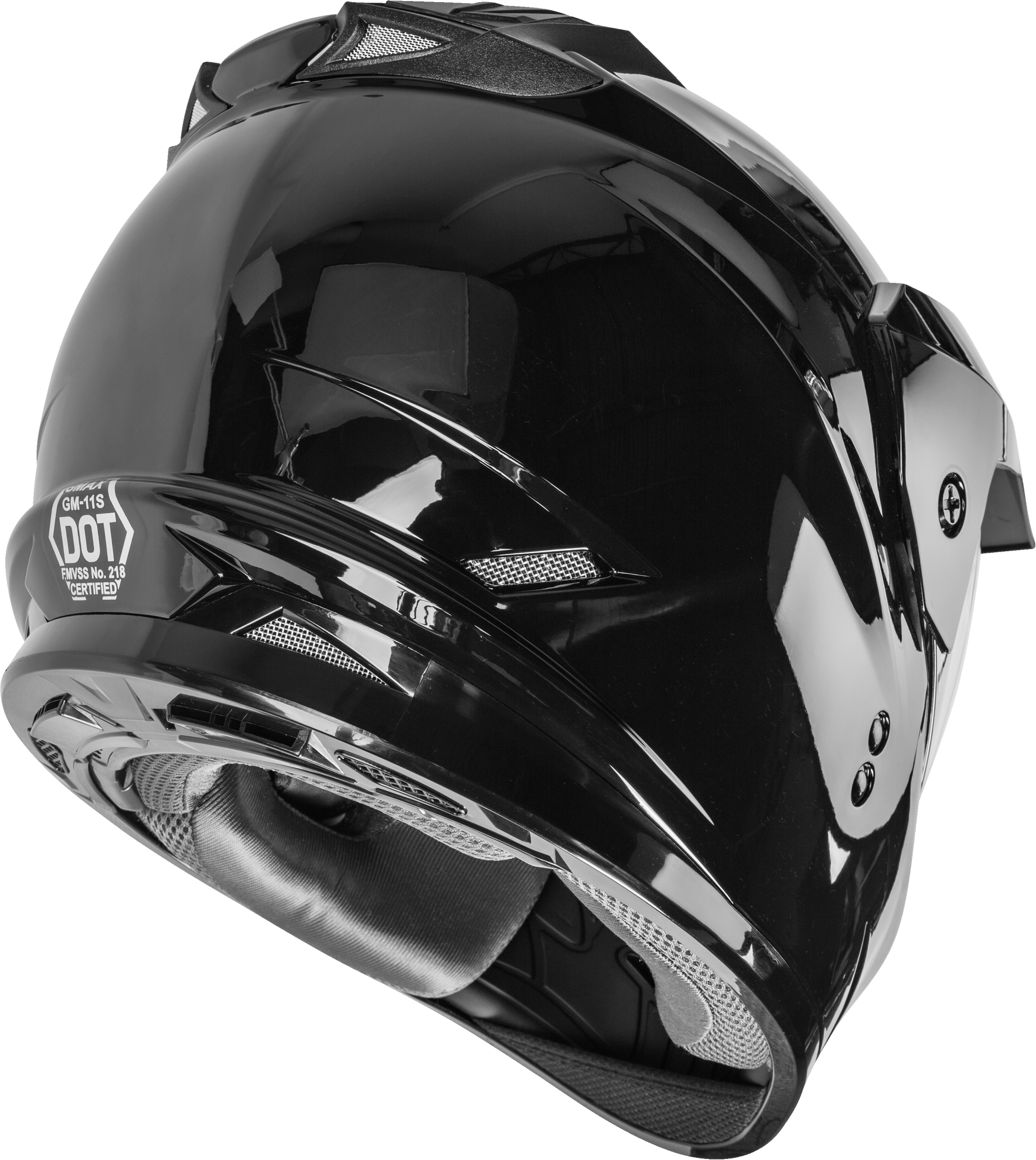 Gm 11 Dual Sport Helmet Black  Md