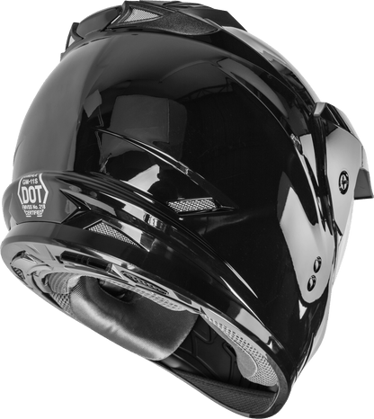 Gm 11 Dual Sport Helmet Black  Md