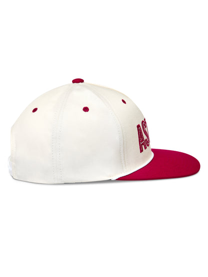 Stadium Snapback Hat Off White/Red