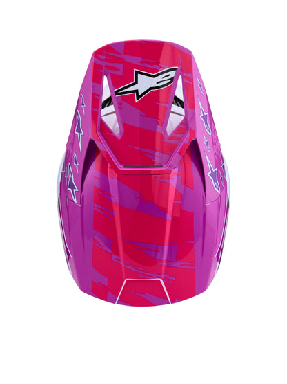 S M3 Falcon Helmet Ece06/Dot Prpl/Wht/Blk/Pink Fl Gl Xs
