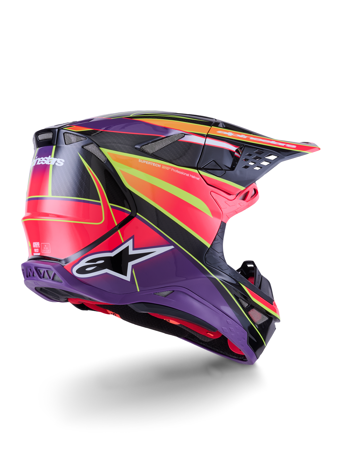 Supertech S M10 Era Helmet Pnk/Violet/Ylw Fluo Glossy Xs
