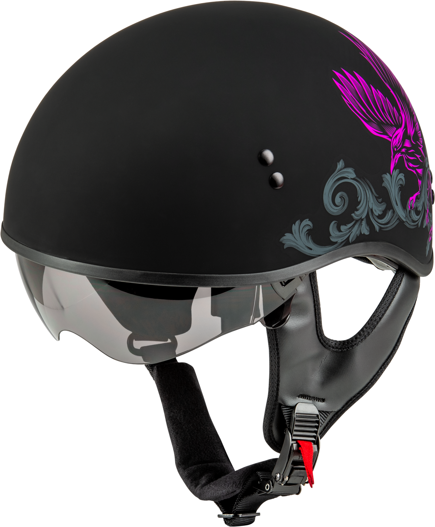 Hh 65 Corvus Helmet Matte Black/Purple/Grey Lg