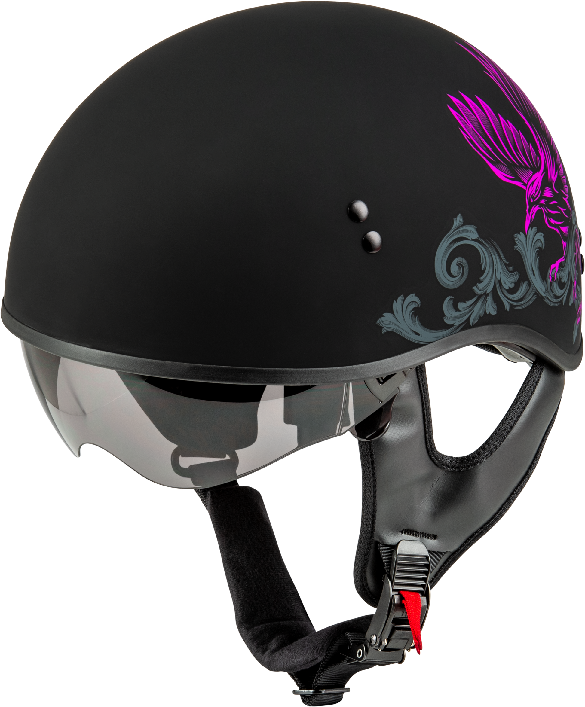 Hh 65 Corvus Helmet Matte Black/Purple/Grey Lg