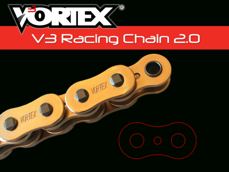 Vortex Racing V3 2.0 Chain 520SX3-108- Gold