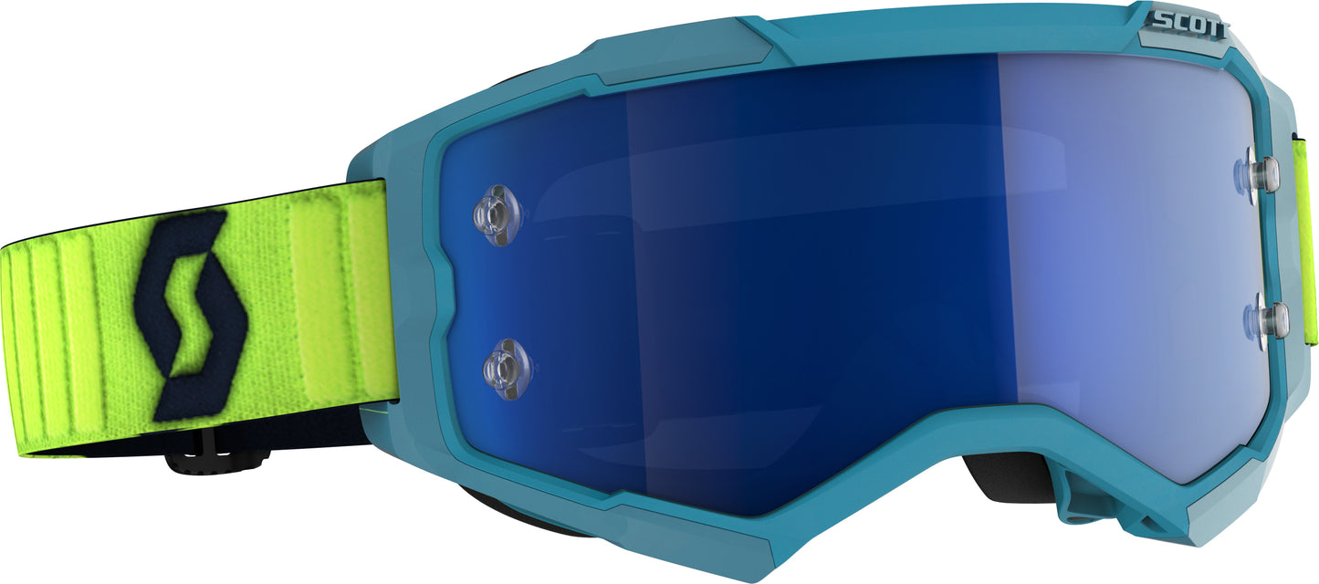 Fury Goggle Teal Blue/Neon Ylw Electric Blue Chrome Works