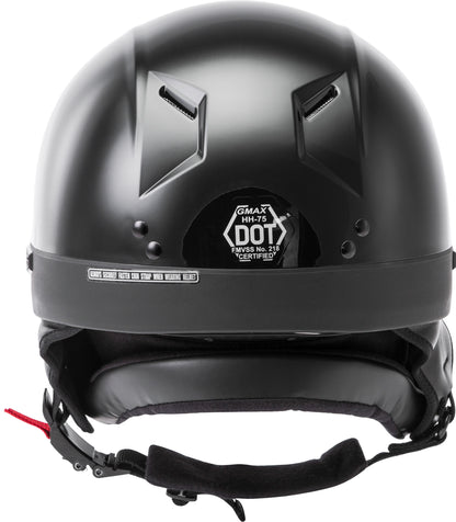 Hh 75 Half Helmet Black 2x