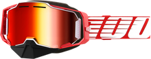 Armega Snowmobile Goggle Red W/ Red Mirror Lens