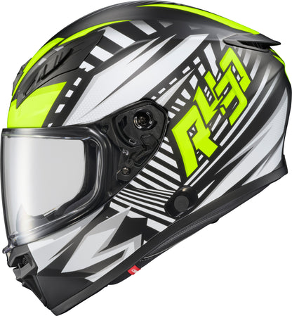 Exo R430 Full Face Helmet Head Trip Hi Viz Lg