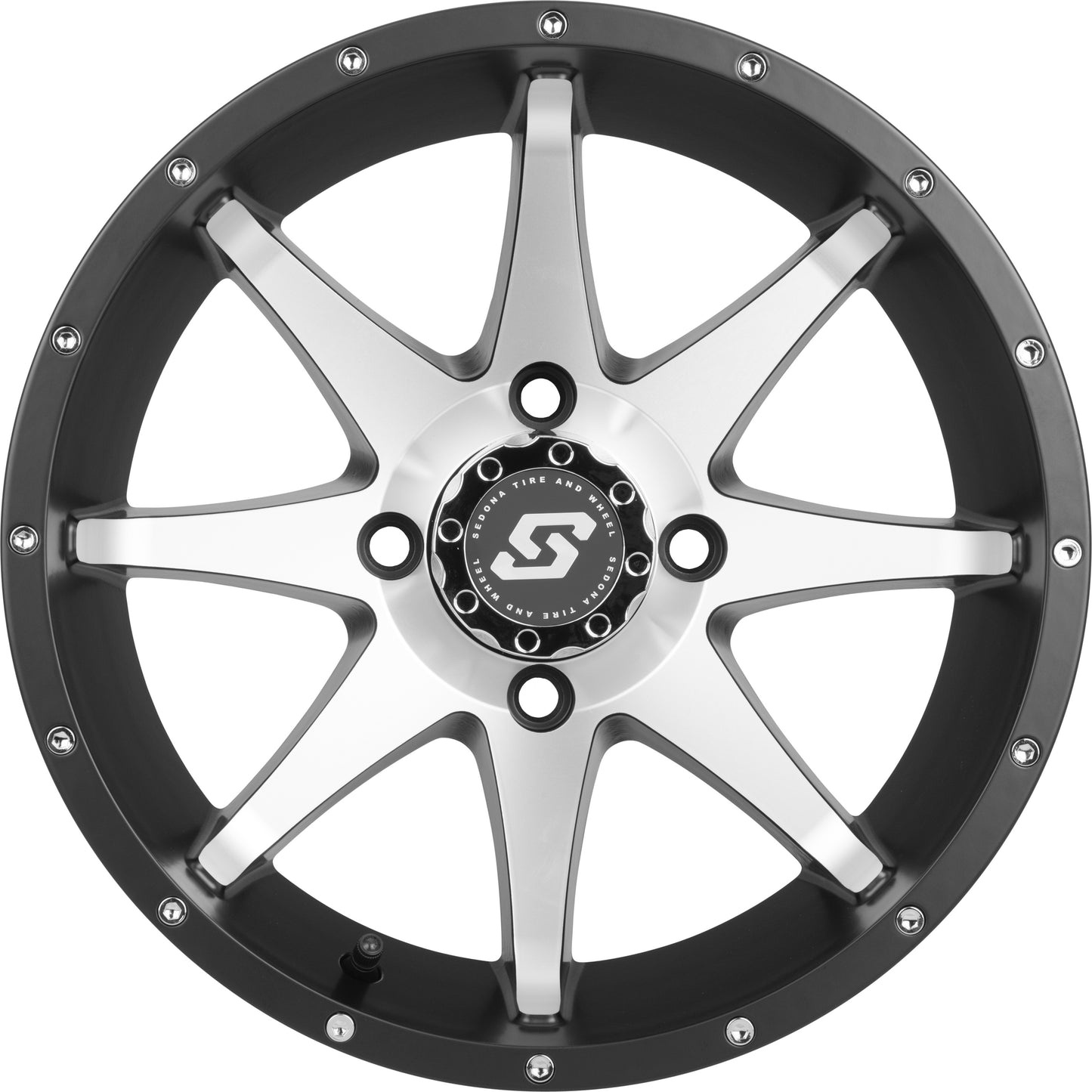 Storm Wheel 12x7 4/137 5+2 (+10mm) Blk/Machined