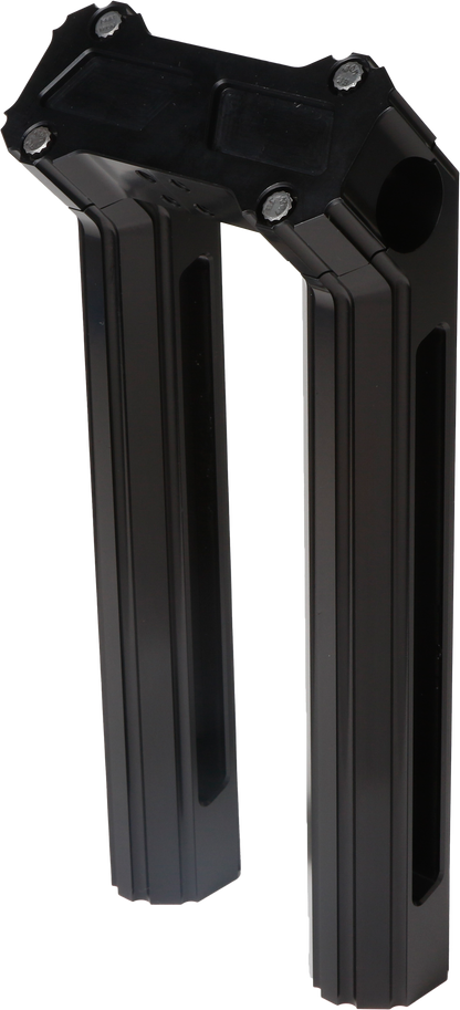 H/D Billet Risers 10" Black Kickback