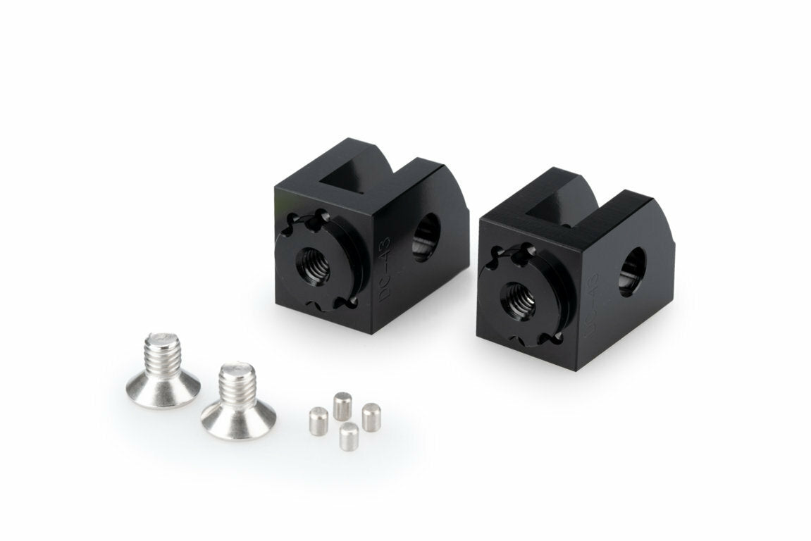 Footpeg Adaptor Rider Adjustable Black Yam
