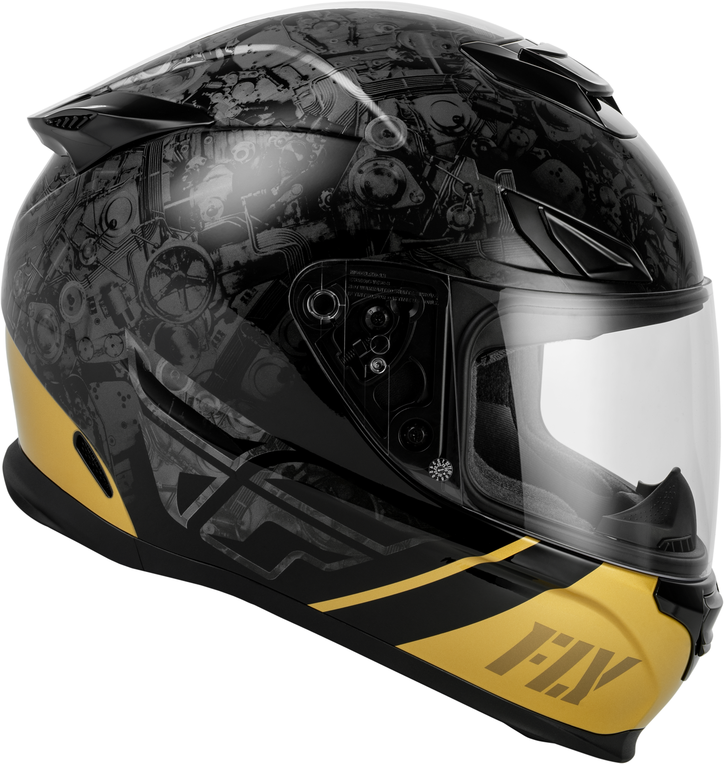 Sentinel Mech Helmet Black/Grey/Gold 2x