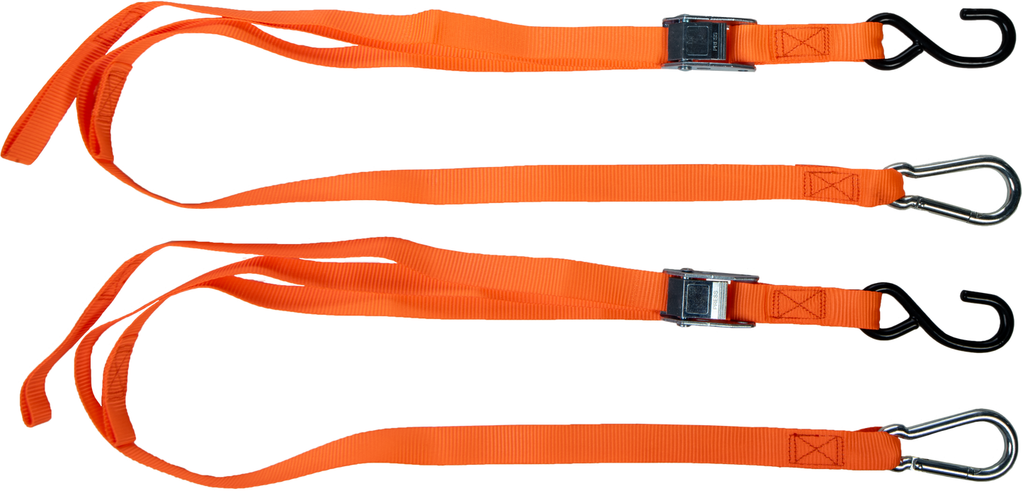 1" X 6' Tie Down Orange 2/Pk