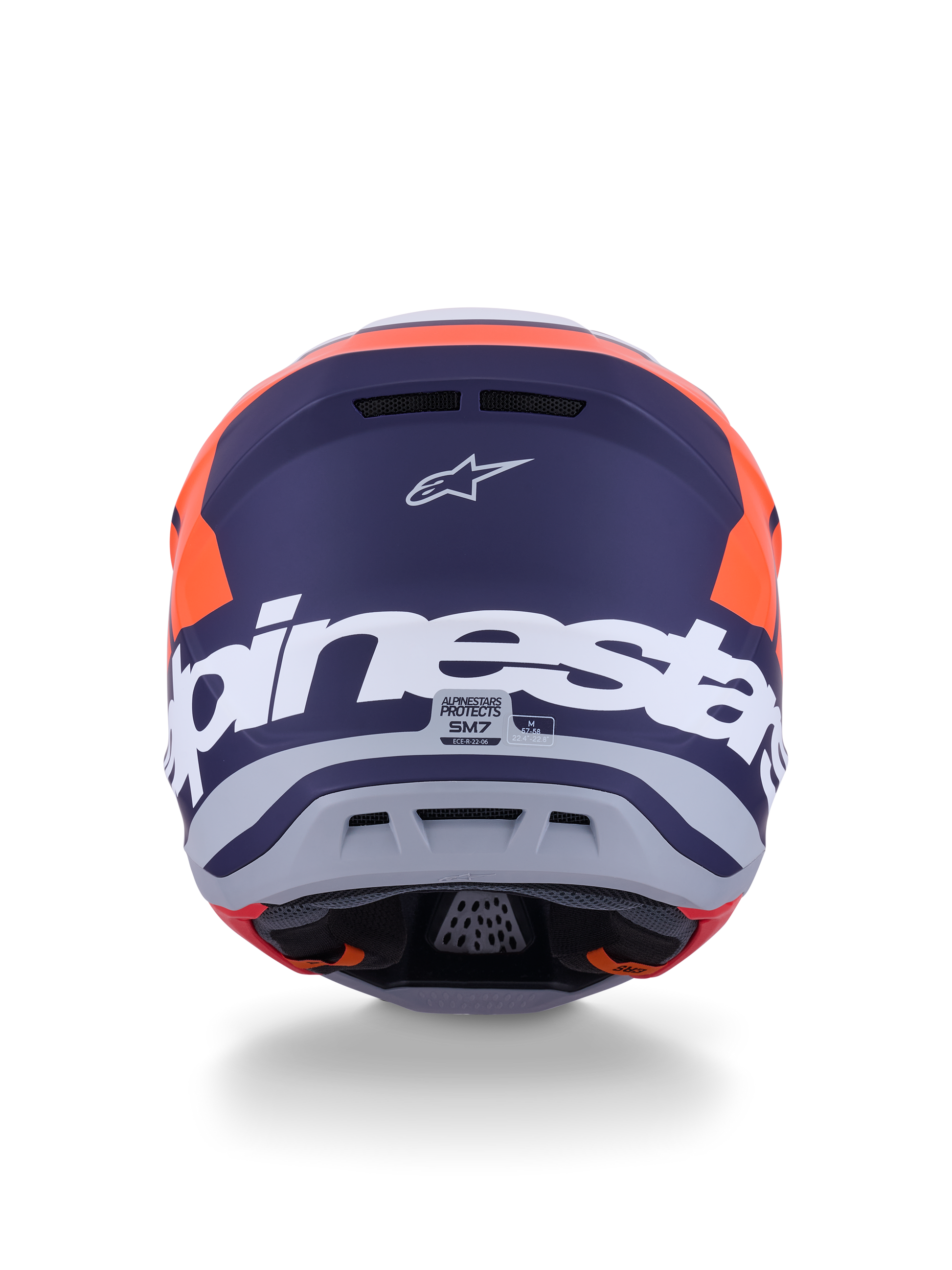 Sm7 Core Helmet Orng/Blue Matt Lg