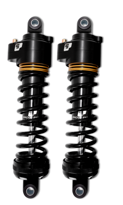 Progressive Harley Ultra Low-QPS 944 Series Shocks, 12.5in, 11in Ride Height Heavy Duty - Black / G