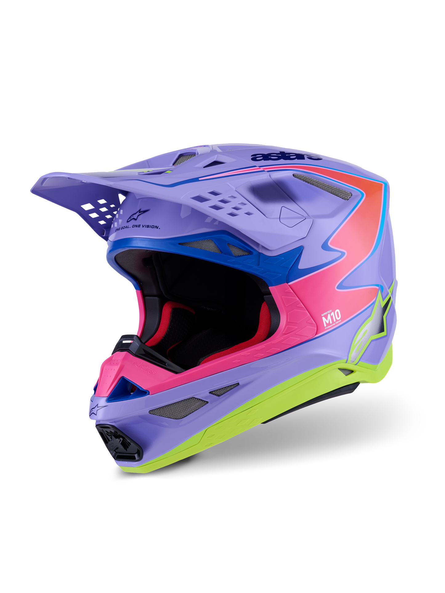 S M10 Jett Lawrence R01 Helmet Purp/Pnk Fluo/Ylw Fluo Gls Lg