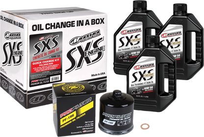 Sxs Oil Quick Change Kit 10w50 With Black Oil Filter