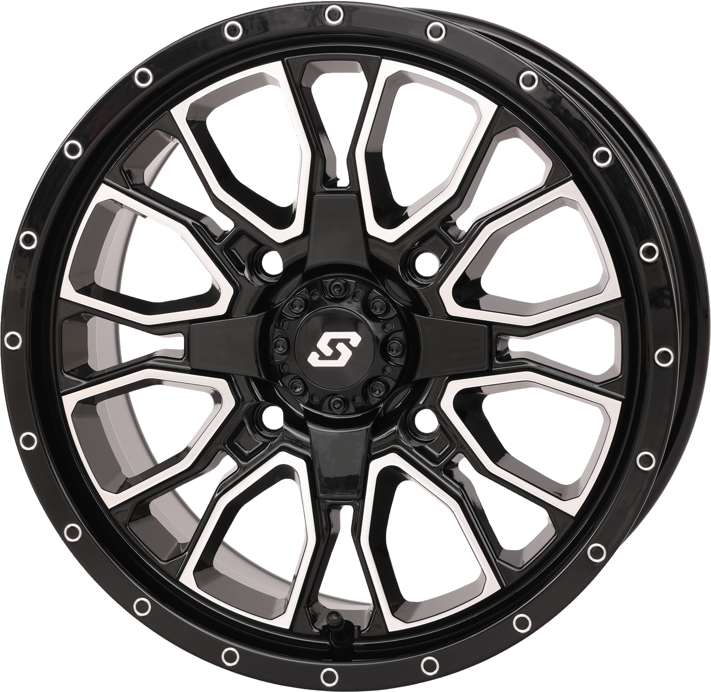 Fusion Dd Wheel  15x7 5+2 4/137 & 4/156 Gloss Blk/Mach